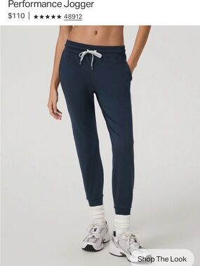 Women's Vuori Performance Jogger Small Midnight Heather Navy